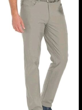 Greg Norman Men's Ultimate 5-Pocket Stretch Performance Pant 36x29 Tauep/Beige